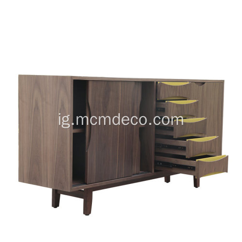 Finn Juhl Walnut Cabinet Maka Ibi Ndụ